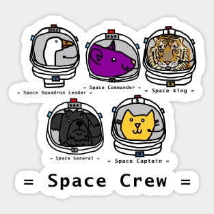 Cute Animals Space Crew 2420 with Tiger Sticker